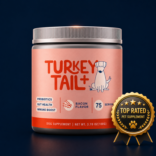 Turkey Tail Plus, Turkey Tail Mushroom for Dogs, Supplement with Immune Support
